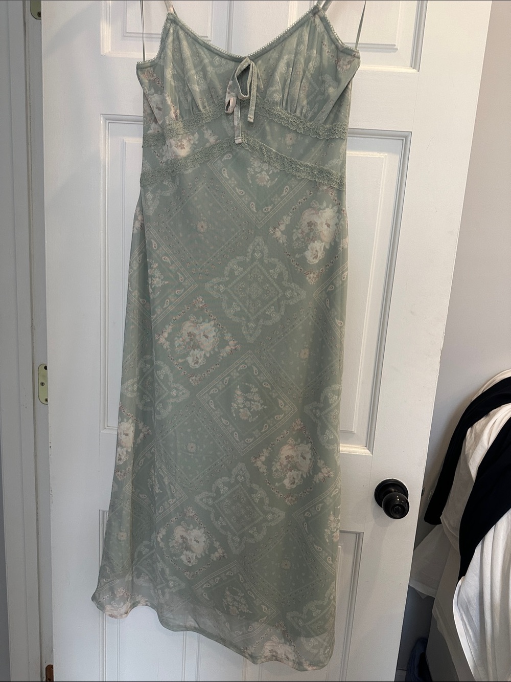 Pink Republic Sage Green Floral Slip Maxi Dress